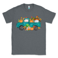Charcoal Heather fall gnomes truck Classic Tee - MaliasSmallBusiness