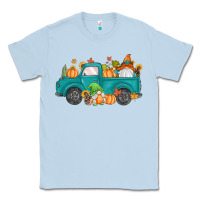 Dusty Blue fall gnomes truck Classic Tee - MaliasSmallBusiness