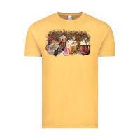 Vintage Mustard Hair Dresser Coffee Cups Vintage Tee - MaliasSmallBusiness