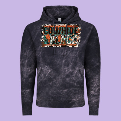 Cowhide Is The New Black Vintage Hoodie Designed By Jasminsmagicworld