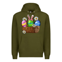 Army Green Easter eggs  Easter Day Premium Hoodie - CowGirlArtShop