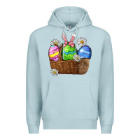 Blue Mist Easter eggs  Easter Day Premium Hoodie - CowGirlArtShop