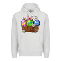 Dove Grey Easter eggs  Easter Day Premium Hoodie - CowGirlArtShop
