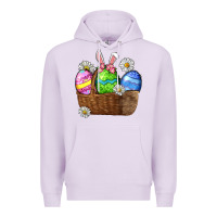 Lilac Easter eggs  Easter Day Premium Hoodie - CowGirlArtShop