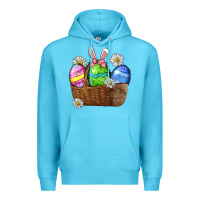Ocean Blue Easter eggs  Easter Day Premium Hoodie - CowGirlArtShop