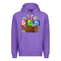Purple Easter eggs  Easter Day Premium Hoodie - CowGirlArtShop