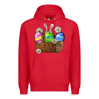 Red Easter eggs  Easter Day Premium Hoodie - CowGirlArtShop