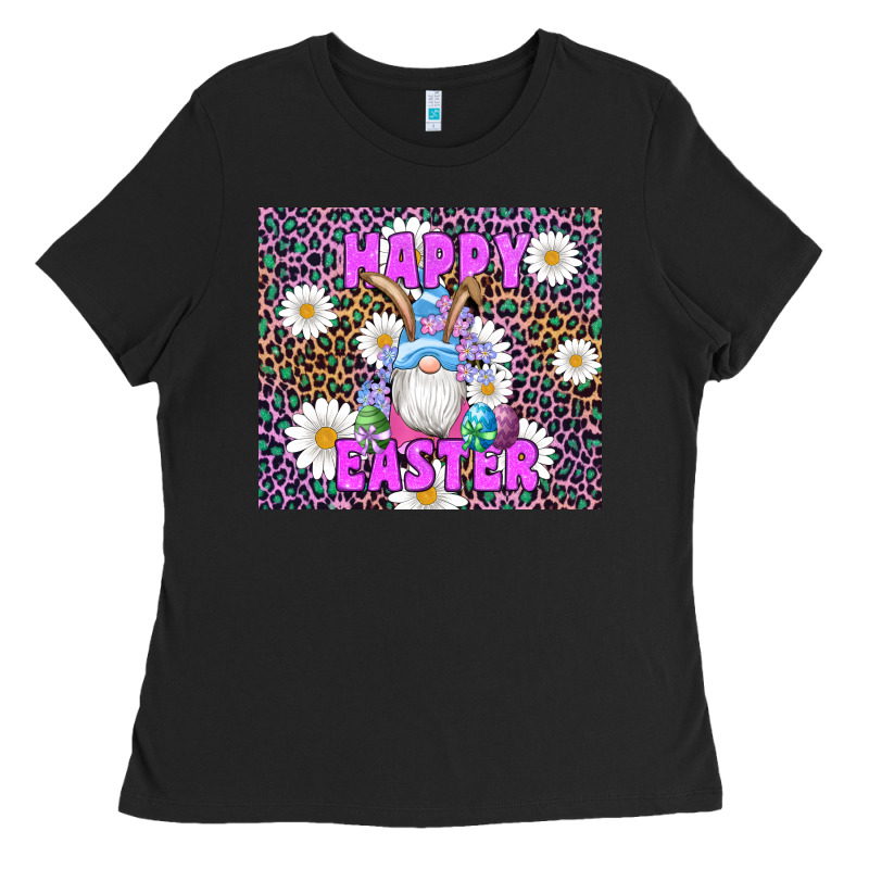 Easter Happy Easter Gnomes Bunny Daisys Ladies Tee by Artiststas | Teevron