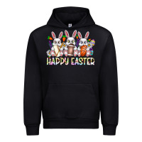 Foreset Green Happy Easter Spot Rabbit Urban Hoodie - CowhideDigitalArt
