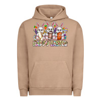Pigment Burro Happy Easter Spot Rabbit Urban Hoodie - CowhideDigitalArt