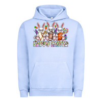 Pigment Grape Ice Happy Easter Spot Rabbit Urban Hoodie - CowhideDigitalArt