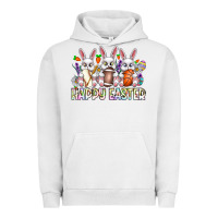Pigment Lunar Rock Happy Easter Spot Rabbit Urban Hoodie - CowhideDigitalArt