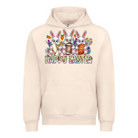 Sandshell Happy Easter Spot Rabbit Urban Hoodie - CowhideDigitalArt