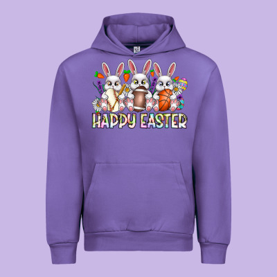 Happy Easter Spot Rabbit Urban Hoodie Designed By Cowhidedigitalart