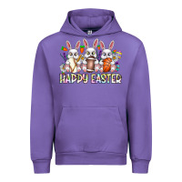 Tulip Happy Easter Spot Rabbit Urban Hoodie - CowhideDigitalArt