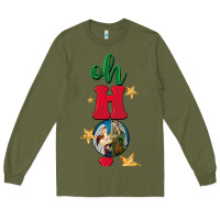 Army Green oh holy night Long Sleeve Tee - BarkalooDesign