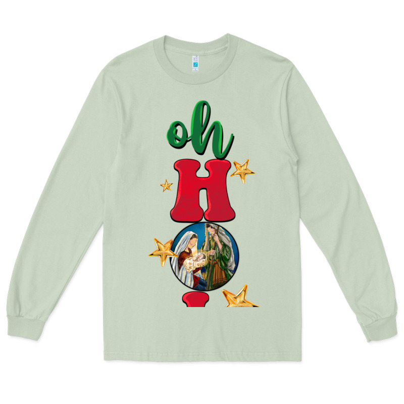 Oh Holy Night Long Sleeve Tee by BarkalooDesign | Teevron