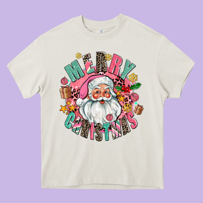 Merry Christmas Santa Heavy Core Tee Designed By Adodesignshop