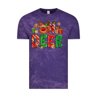 Cloud Purple Oh deer Reindeer Vintage Tee - NancyCooperArtShop