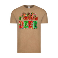 Vintage Coffee Oh deer Reindeer Vintage Tee - NancyCooperArtShop
