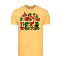 Vintage Mustard Oh deer Reindeer Vintage Tee - NancyCooperArtShop