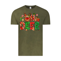 Vintage Olive Oh deer Reindeer Vintage Tee - NancyCooperArtShop
