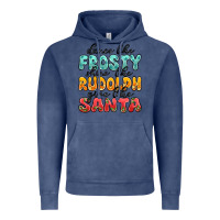 Vintage Denim dance like frosty shine like rudolph give like san Vintage Hoodie - MaliasSmallBusiness