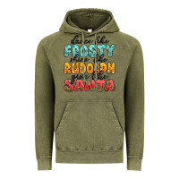 Vintage Olive dance like frosty shine like rudolph give like san Vintage Hoodie - MaliasSmallBusiness