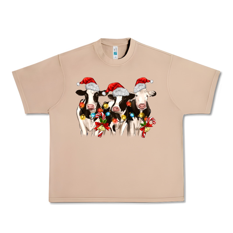 Christmas Three Cows Urban Heavy Tee by MaliasSmallBusiness | Teevron