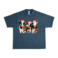 Midnight Navy christmas three cows Urban Heavy Tee - MaliasSmallBusiness