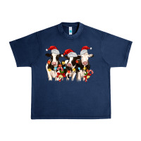 Navy christmas three cows Urban Heavy Tee - MaliasSmallBusiness