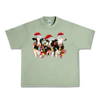 Oil Green christmas three cows Urban Heavy Tee - MaliasSmallBusiness