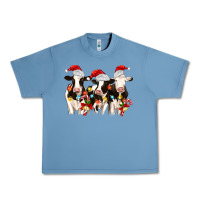 Pebble Blue christmas three cows Urban Heavy Tee - MaliasSmallBusiness