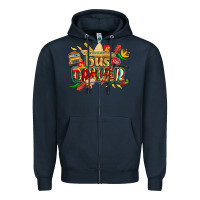 Navy cinco de mayo bus driver Zipper Hoodie - CowGirlArtShop