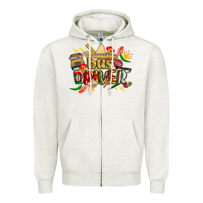 Cinco De Mayo Bus Driver Zipper Hoodie by CowGirlArtShop | Teevron