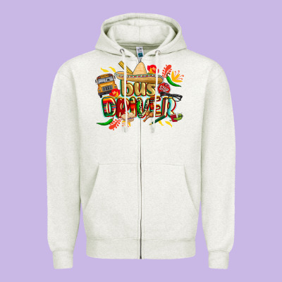 Cinco De Mayo Bus Driver Zipper Hoodie Designed By Cowgirlartshop