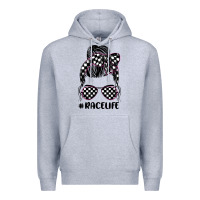 Heather Grey race life Premium Hoodie - JahusDesignShop