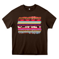 Chocolate Brown aztec western leopard cowhide background Heavy Core Tee - AdoDesignShop