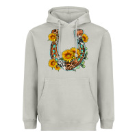Moon Dust western leopard cowhide sunflowers horseshoe Heavyweight Hoodie - OliviaCreatesArt