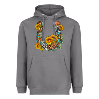 Storm western leopard cowhide sunflowers horseshoe Heavyweight Hoodie - OliviaCreatesArt