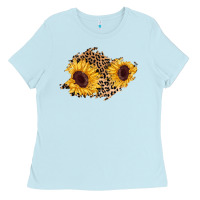 Sunflower Leopard Patch Ladies Tee | Teevron
