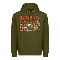 Army Green Mama needs a drink mother's day Premium Hoodie - HowdyJamesFarm