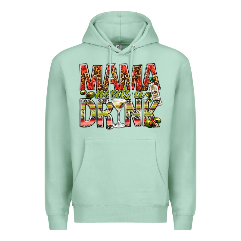 Mama Needs A Drink Mother's Day Premium Hoodie by HowdyJamesFarm | Teevron