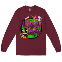 Burgundy halloween lunch lady Long Sleeve Tee - BarkalooDesign