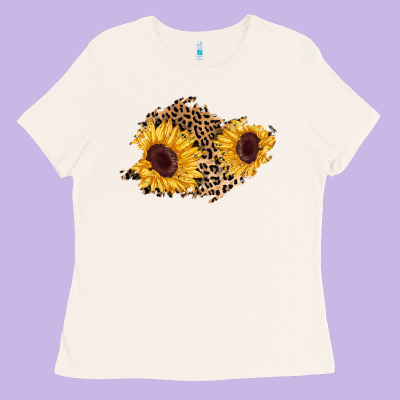 Sunflower Leopard Patch Ladies Tee Designed By Adodesignshop