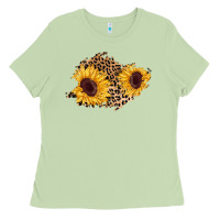 Matcha sunflower leopard patch Ladies Tee - AdoDesignShop