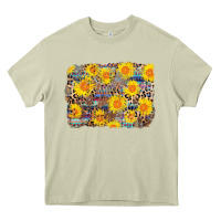 Mossy aztec sunflower leopard background Heavy Core Tee - AdoDesignShop