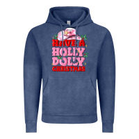 Vintage Denim have a holly dolly christmas Vintage Hoodie - MaliasSmallBusiness