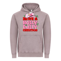 Vintage Zinc have a holly dolly christmas Vintage Hoodie - MaliasSmallBusiness