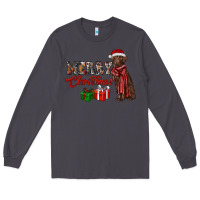Smoke merry christmas labrador retriever Long Sleeve Tee - RanaPortraitStore
